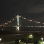 明石海峡大橋が、タイガースカラーに！