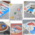 垂水商店街に新しい舗装　